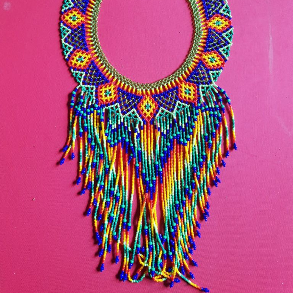 Native beaded necklace Colombian hand made sexy